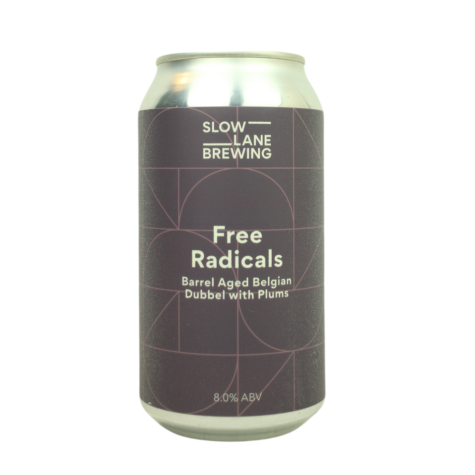 Slow Lane Free Radicals BA Sour Belgian Dubbel with Plums