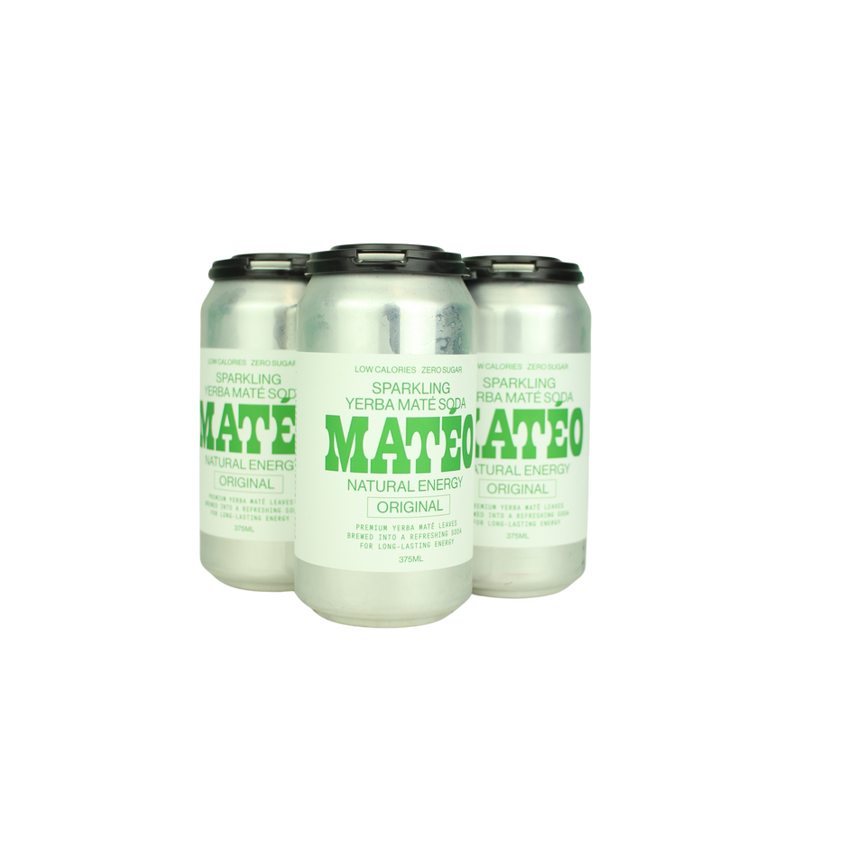 Mateo Soda Yerba Mate Original 375mL 4 Pack