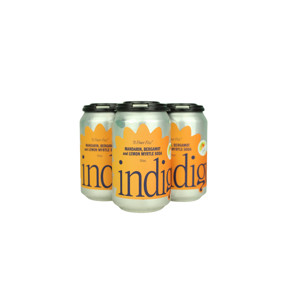 Indigo Mandarin, Bergamot and Lemon Myrtle Soda 4-PK