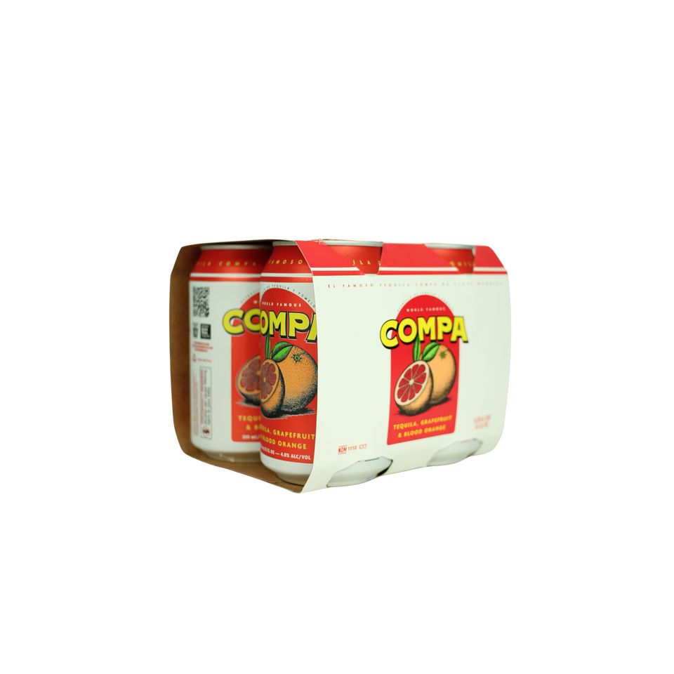 Compa Tequila, Grapefruit, Blood Orange 4pk