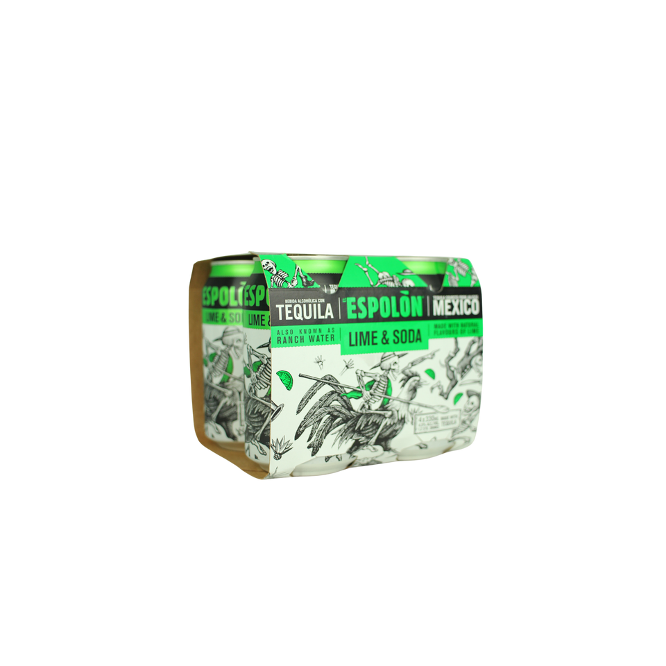 Espolon Lime & Soda Can 4 Pack