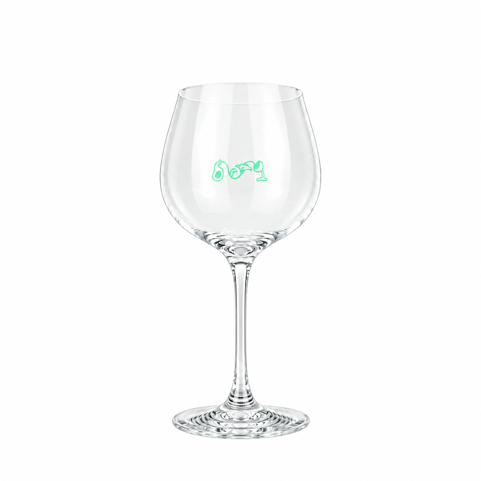 SPON Branded Glass (WIDE BURGUNDY)