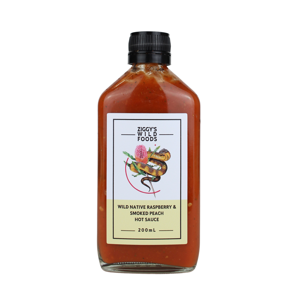 Ziggy's Wild Native Raspberry, Lemon Myrtle & Smoked Peach Hot Sauce