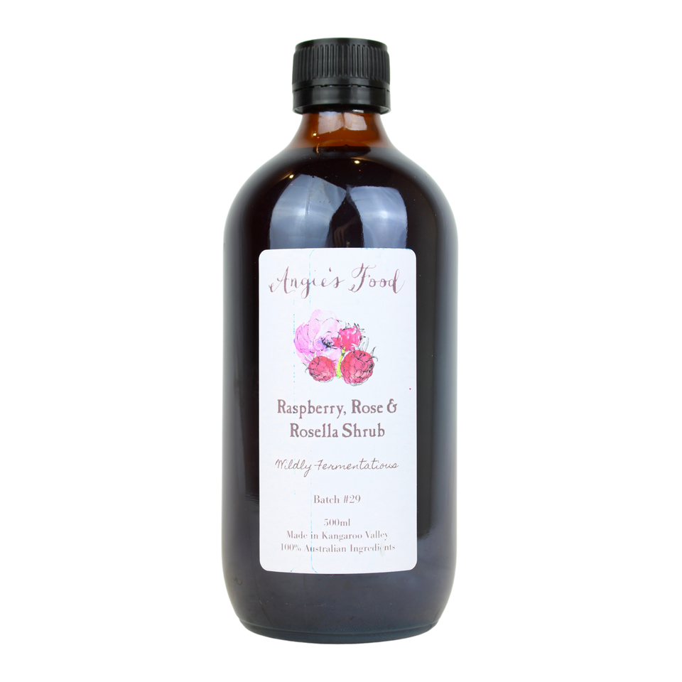 Angie's Food Raspberry, Rose & Rosella Shrub