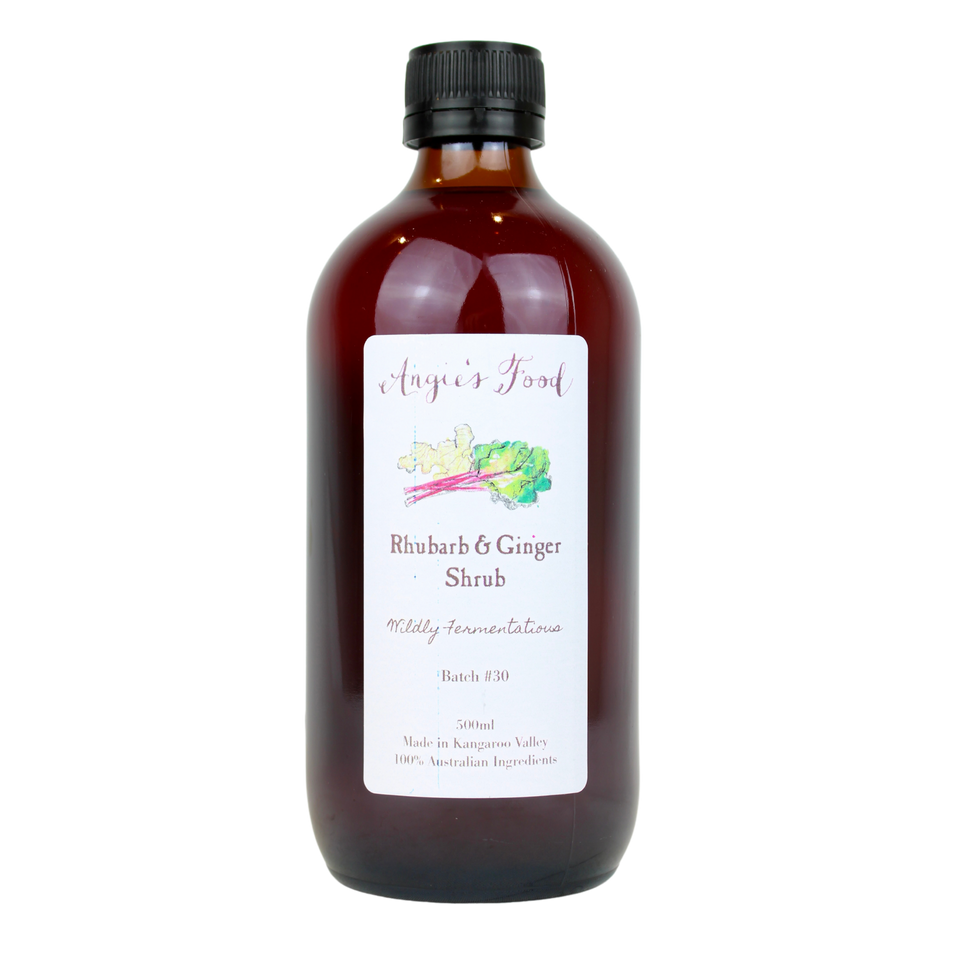 Angie's Food Rhubarb & Ginger Shrub